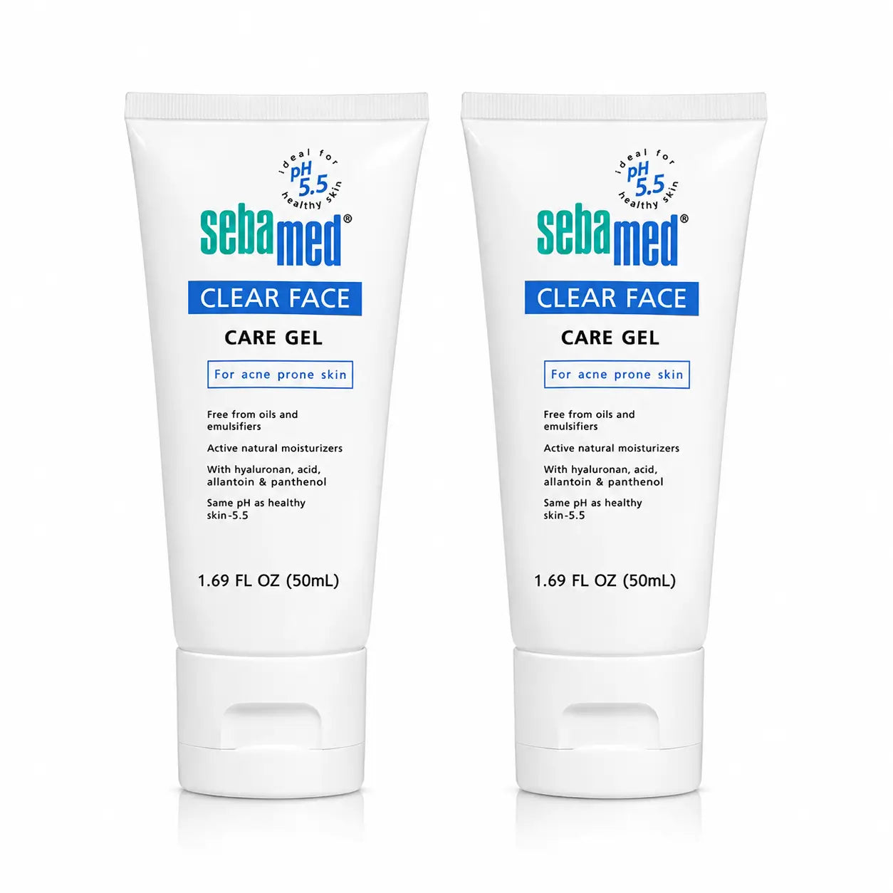 Sebamed Clear Face Gel Idratante 50 Ml, confezione da 2
