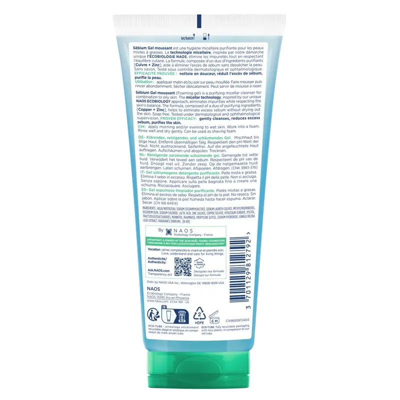 BIODERMA Sebium Gel detergente specifico Moussant detergente specifico senza detergente, 200 ml