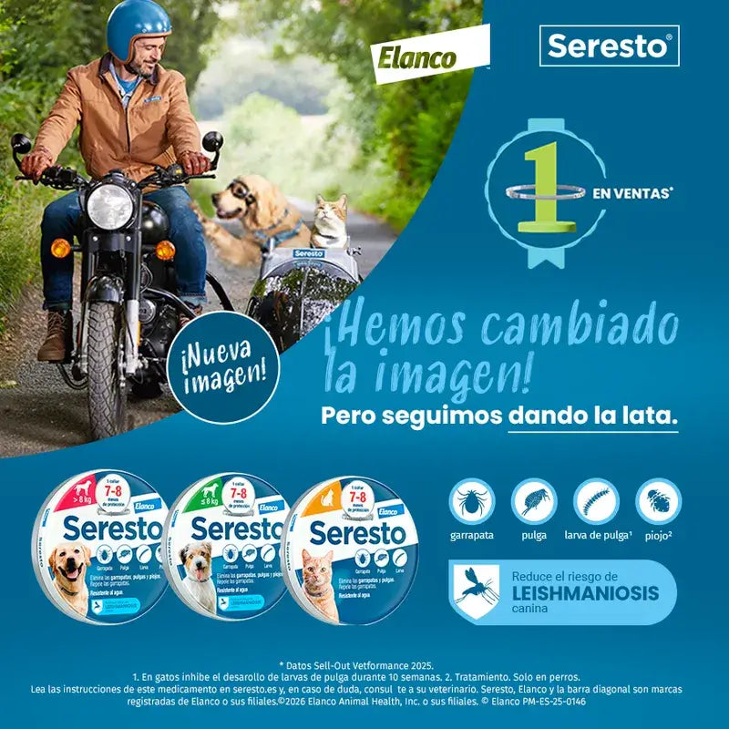 Collare per cani Seresto +8Kg Large Confezione da 3 unità