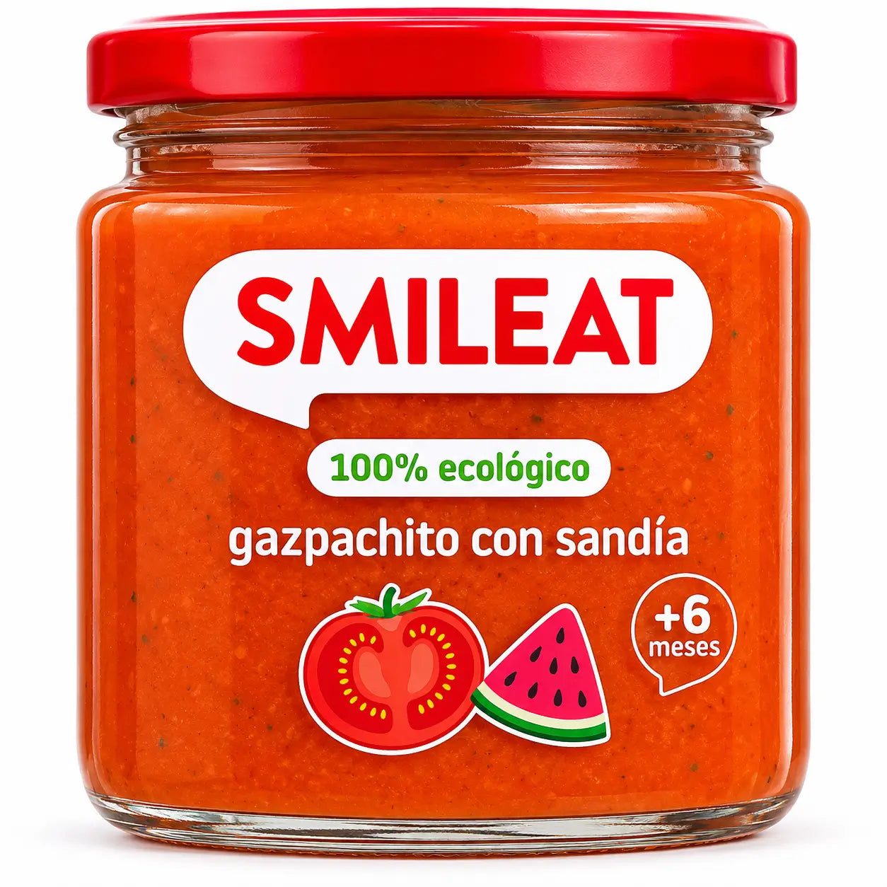Barattolo di Gazpachito Smileat con anguria Eco, 190 grammi