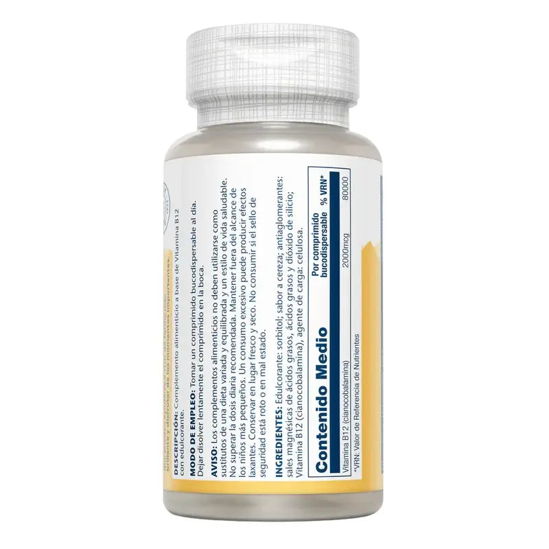 Solaray Vit. B12 2000 Mcg. 90 Comp. Sublinguale
