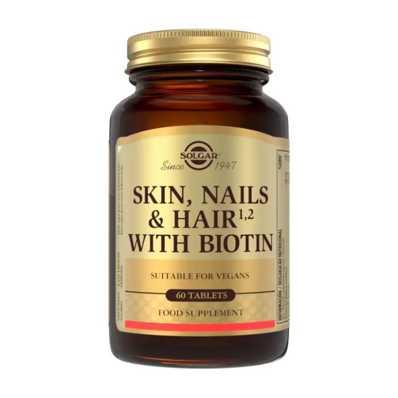 Solgar Capelli, pelle e unghie & Biotina, 60 compresse