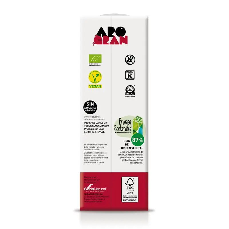 Soria Natural Arogran Bevanda di Riso con Melograno Aronia 1Lt 6Ud