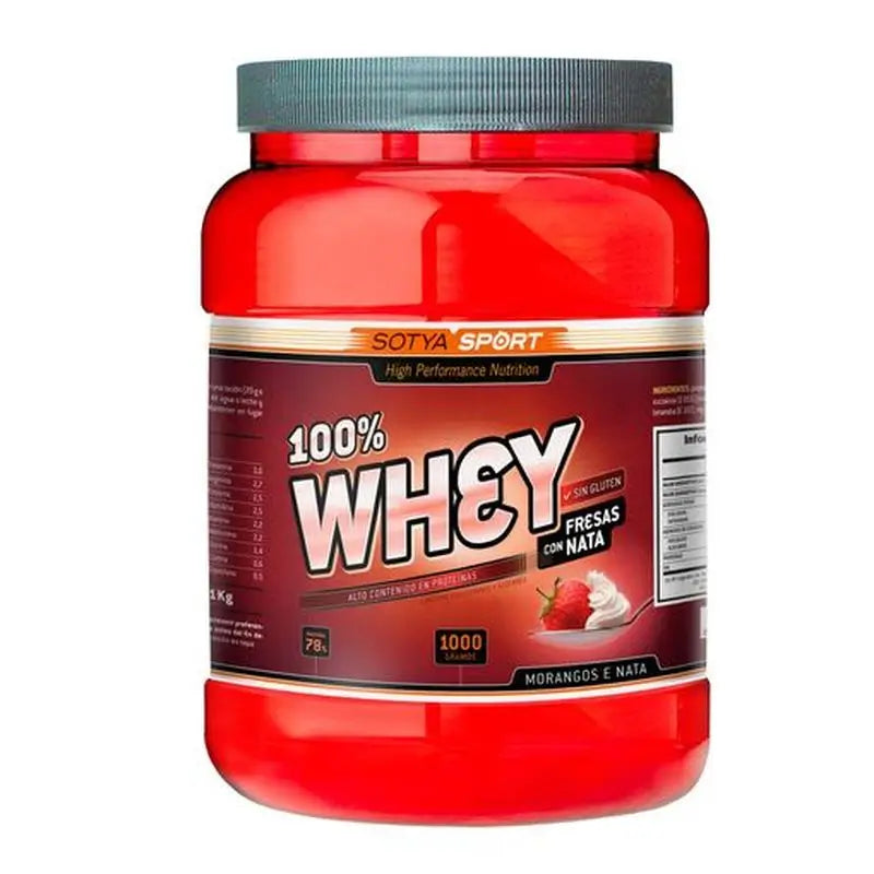 Sotya 100% Whey Fragola e Panna, 1 Kg