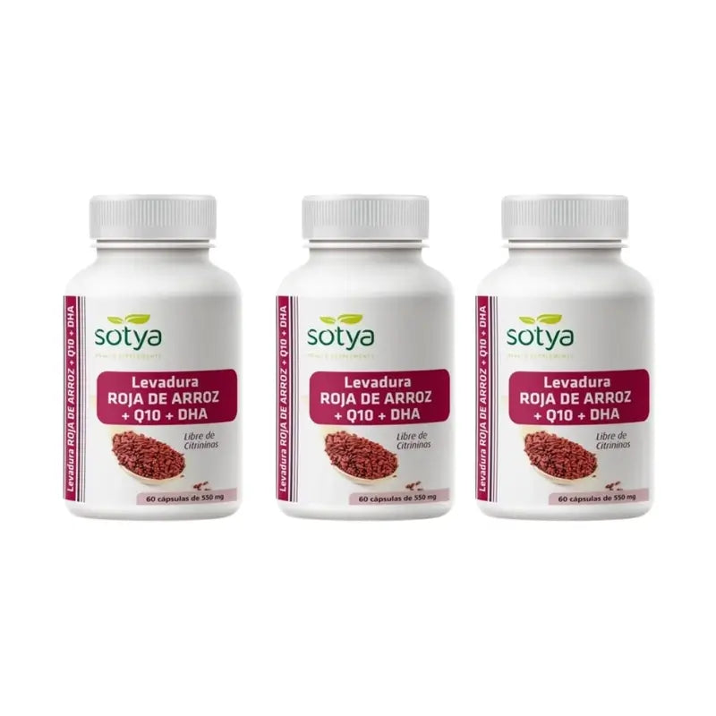 Sotya Lievito di Riso Rosso + Q10 + Dha, 3X60 Capsule