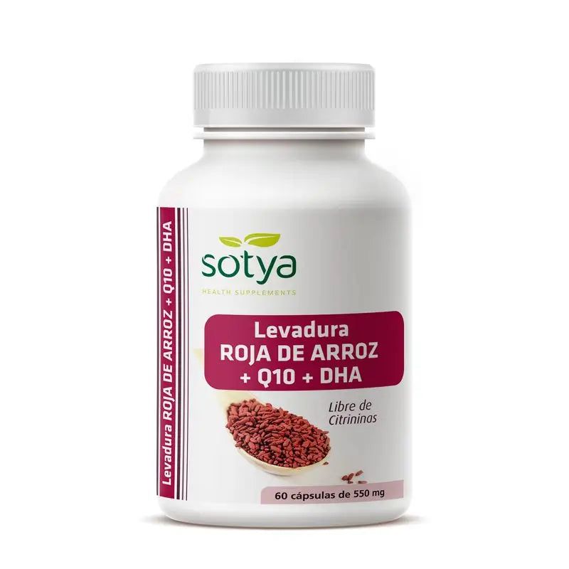 Sotya Levadura Roja De Arroz + Q10 + Dha, 60 Cápsulas