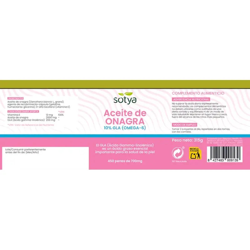 Sotya Enotera 700 Mg, 450 capsule morbide