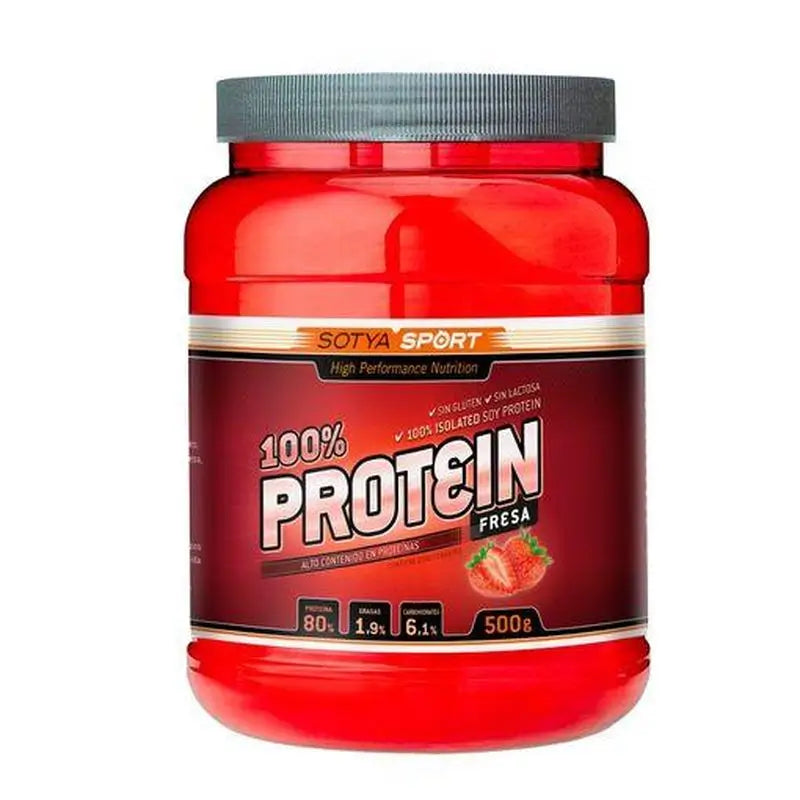 Sotya Proteine di Soia 100% Fragola, 500 Gr