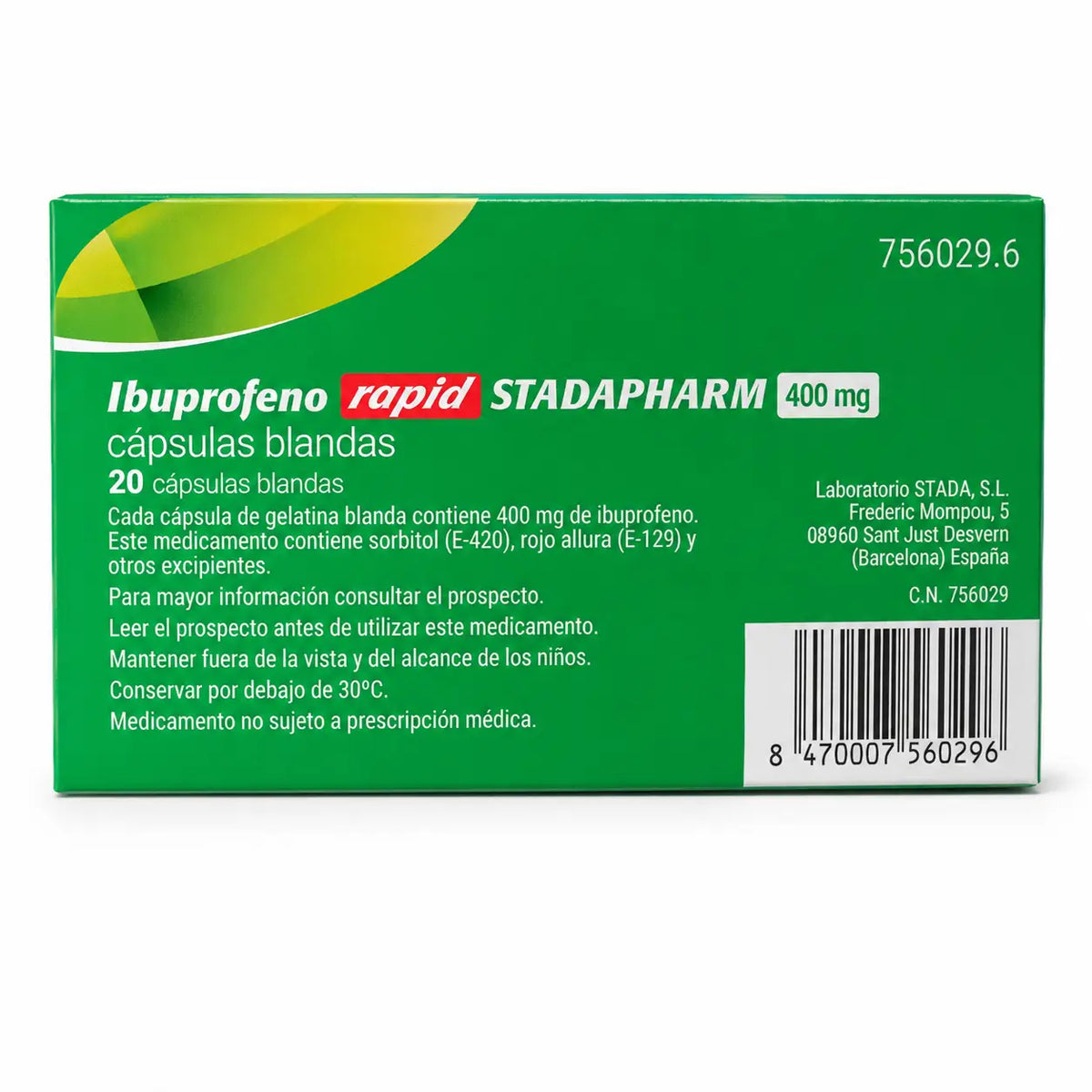 Stadapharm Ibuprofene rapido 400 mg, 20 capsule