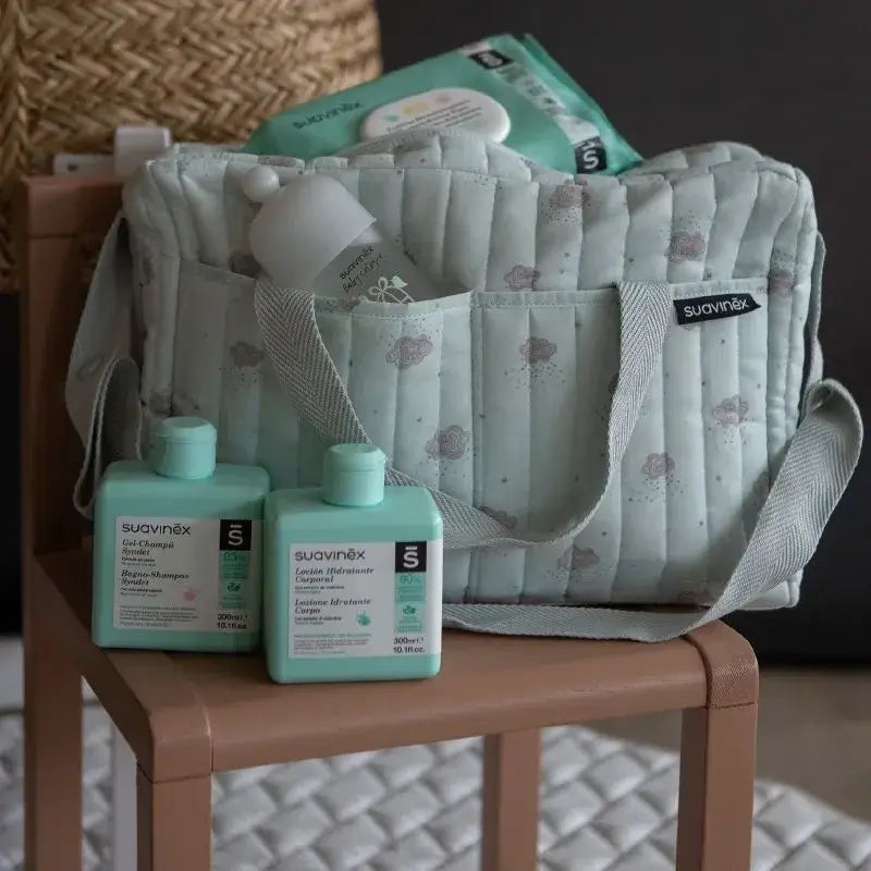 Suavinex Borsa per carrozzina con cosmetici. Blu