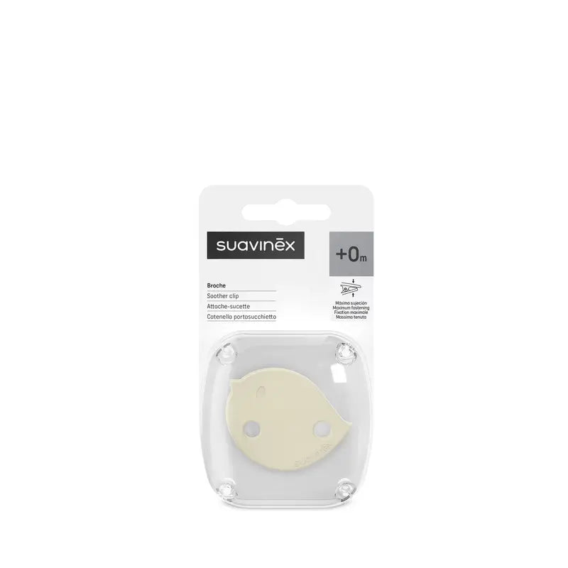 Suavinex Spilla Clip Portasucchietto +0 mesi Birdies Beige