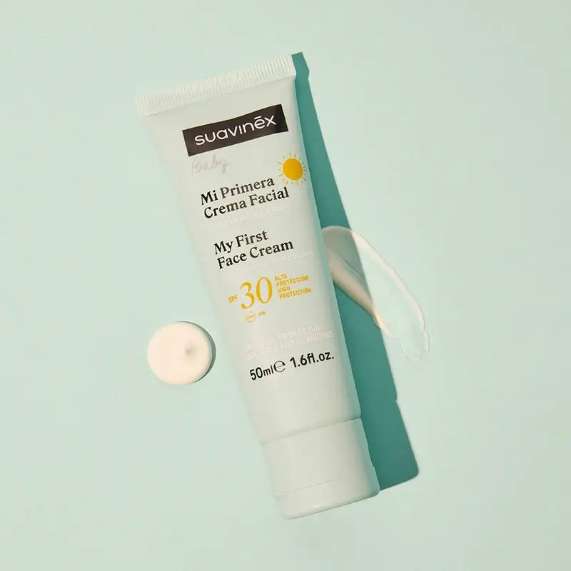 Crema viso Suavinex per bambini, con protezione solare Spf30. 50 Ml