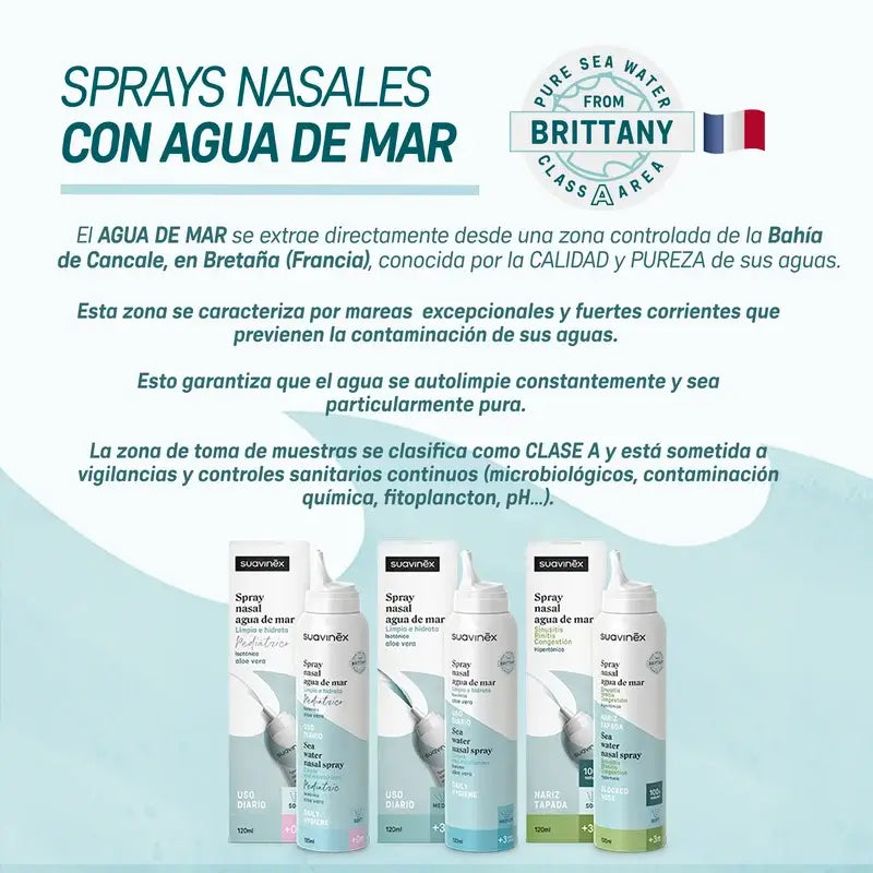 Suavinex Spray Nasale Ipertonico, 120 Ml