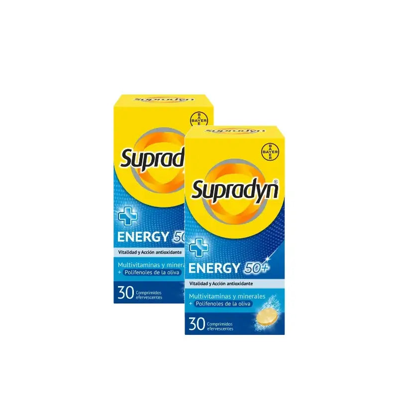 Supradyn Energy 50+ Vitamine ed energia, confezione da 2 x 30 compresse effervescenti
