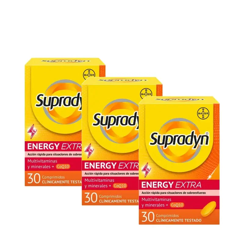 Supradyn Energy Extra Sport: vitamine ed energia, confezione da 3 x 30 compresse