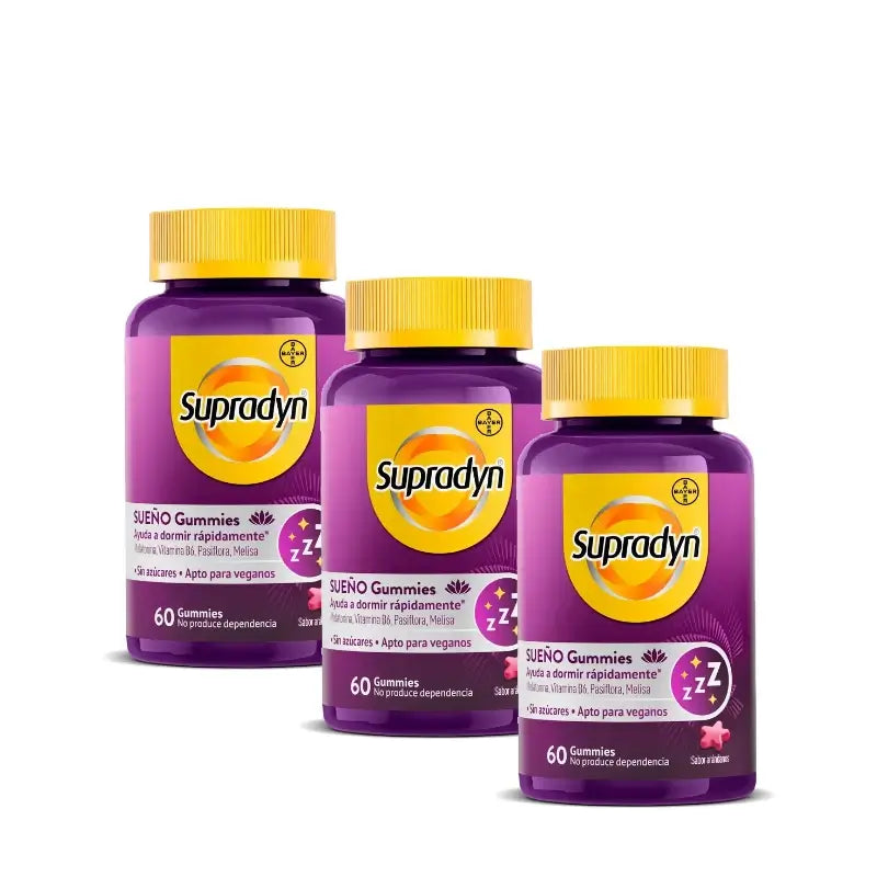Supradyn Sonno e Serenità - Caramelle gommose alla melatonina e vitamina B6, confezione da 3 x 60 caramelle gommose