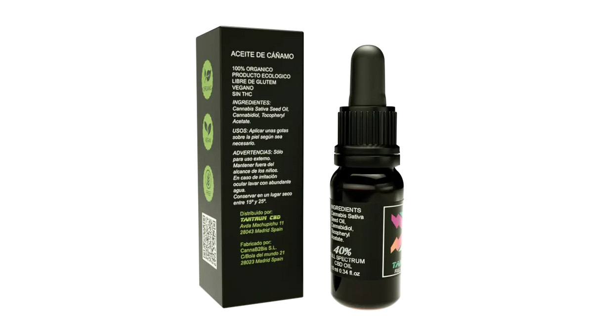 Olio di CBD a spettro completo Tantrum 40% Mct, 10 ml