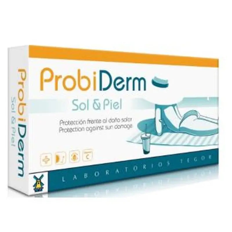 Tegor Probiderm Sol Y Piel 40 Cápsulas