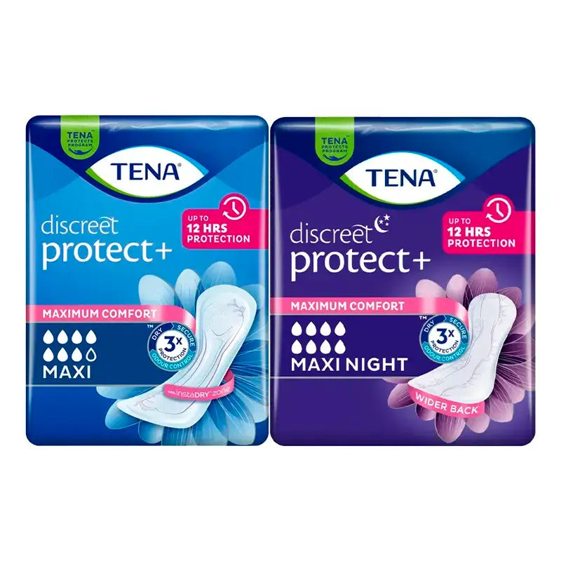 TENA Discreet Maxi 12 pezzi + Maxi Night 12 pezzi - 12 giorni