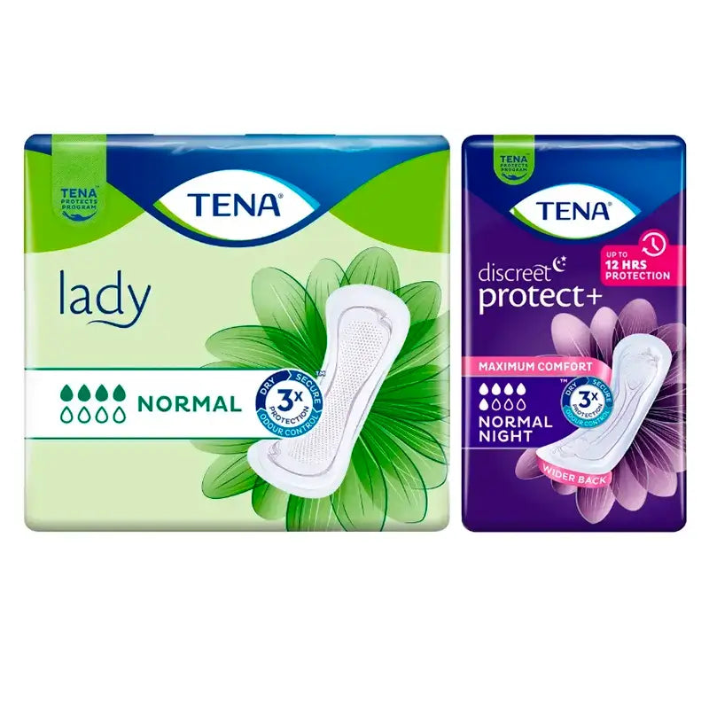 TENA Lady Normal 1 x 24 pz + TENA Discreet Normal Night 1 x 10 pz - 1 SETTIMANA