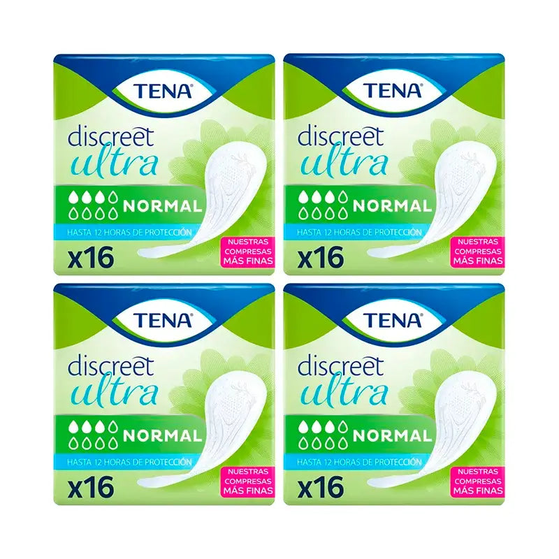 Tena Pack Discreet Normal Ultra, 4 X 16 unità