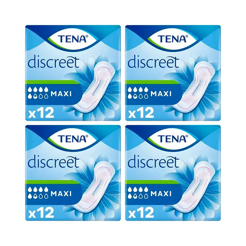 Tena Lady Pack Maxi Pads, 4 X 12 unità