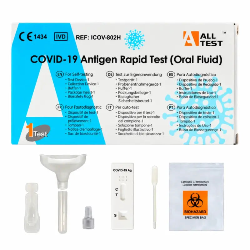 Covid-19 Test rapido dell'antigene salivare - 1 unità - Tutti i test