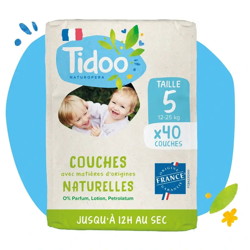 Pannolini Tidoo taglia 5 12/25 Kg Eco , 40 unità