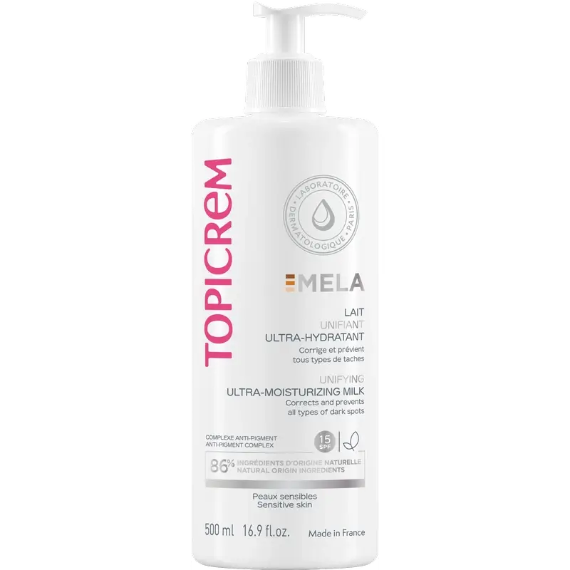 Topicrem Mela Latte corpo unificante ultra-idratante, spf15 500 ml