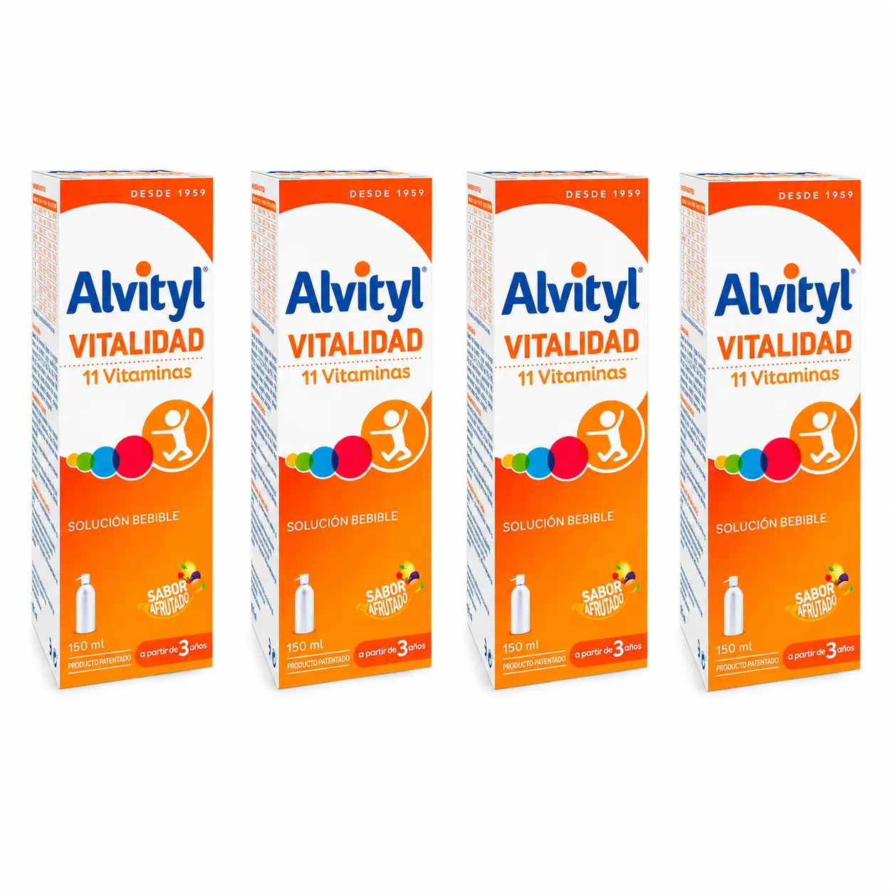 Urgo Alvityl Vitalità 11 vitamine 150 ml, confezione da 4