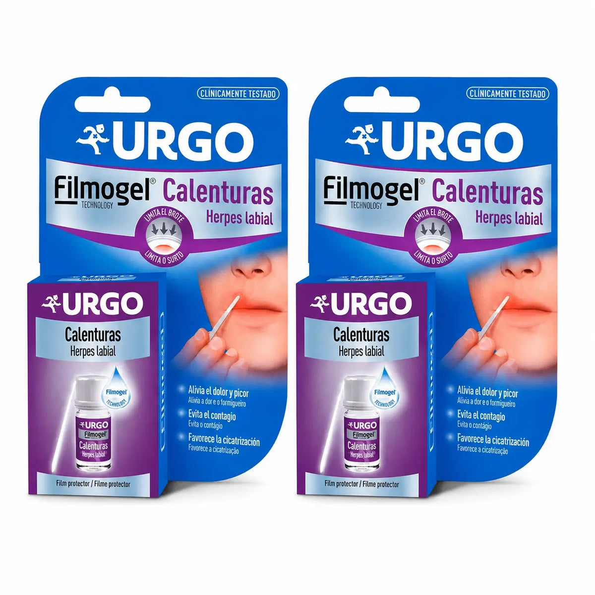 Urgo Filmogel per herpes labiale 3 ml, confezione da 2