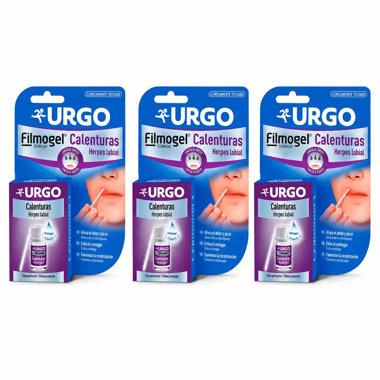 Urgo Filmogel per herpes labiale 3 ml, confezione da 3