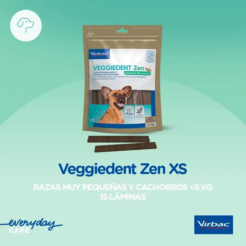 Virbac Veggiedent Zen Xs, Snack dentale per cani di taglia molto piccola
