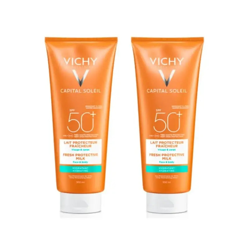 Vichy Capital Soleil Latte idratante protettivo Spf 50, 2X300 Ml