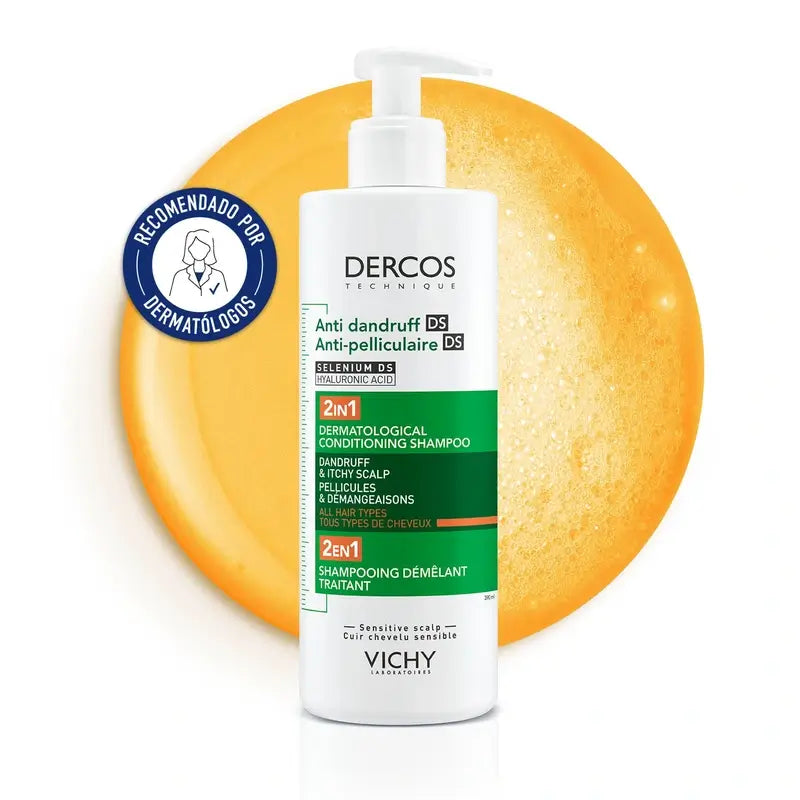 Vichy Dercos Shampoo Condizionante Antiforfora Ds 2 In 1, 390 ml