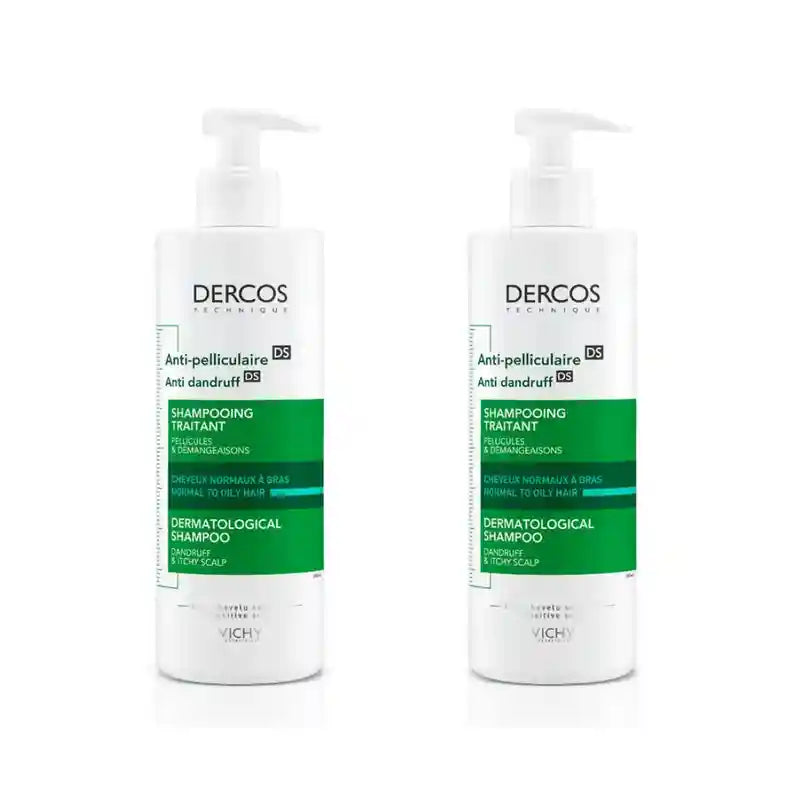 Vichy Dercos Technique Shampoo Antiforfora Grassa, 2X390 Ml