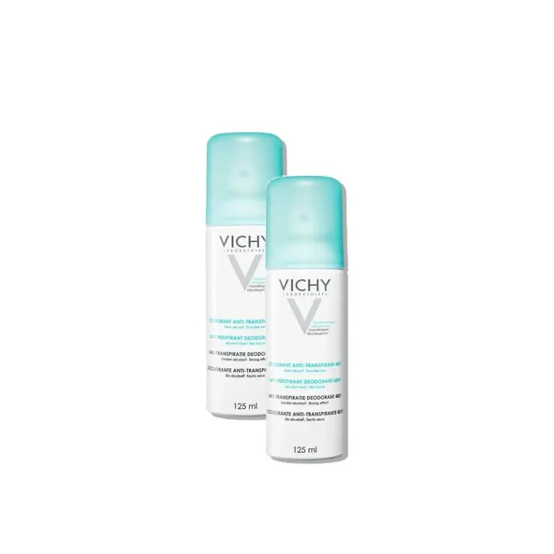 Vichy Deodorante antitraspirante 48 ore in bomboletta spray da 125 ml, confezione da 2