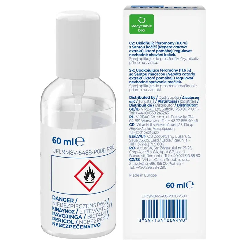 Virbac Zenifel Spray Gatti, 60ml