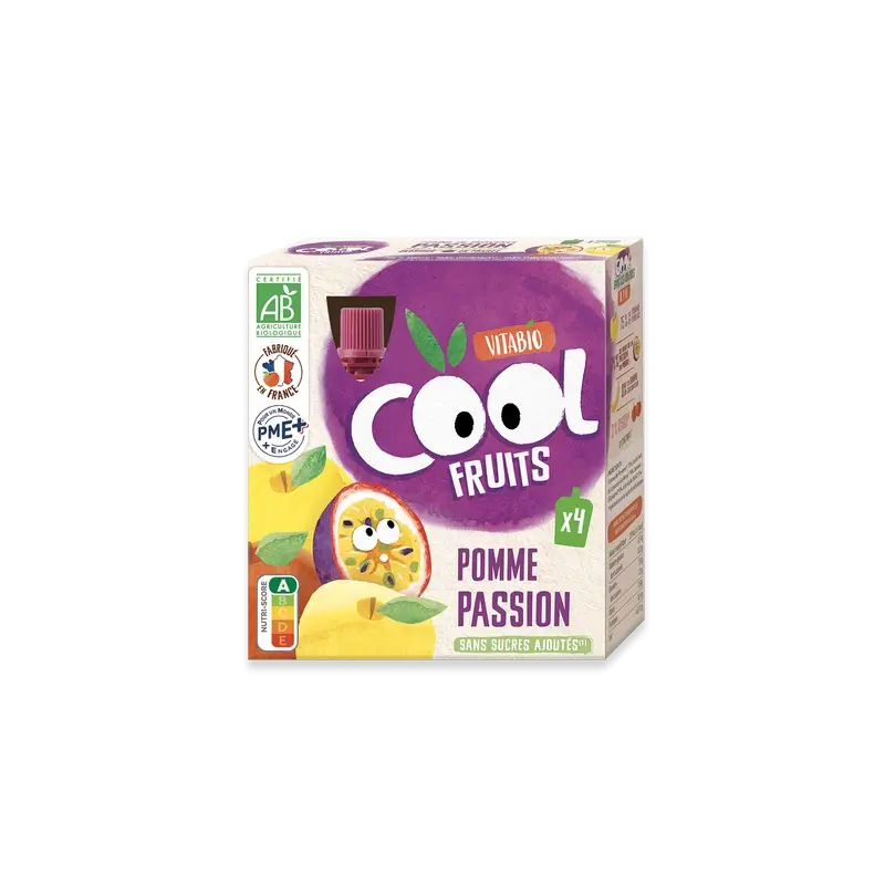 Vitabio Cool Fruits Mela e Frutto della Passione 90 Gr, 4 unità