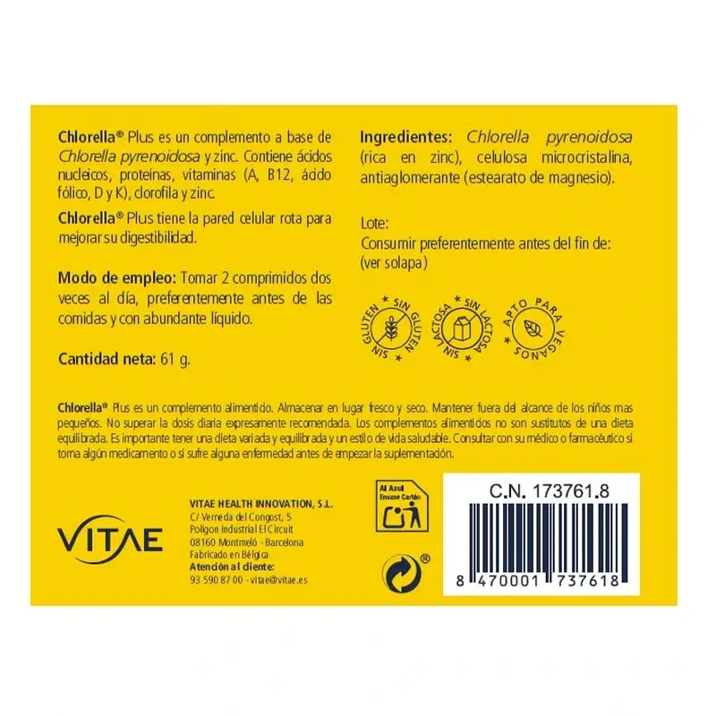 VITAE Chlorella Plus, 60 compresse
