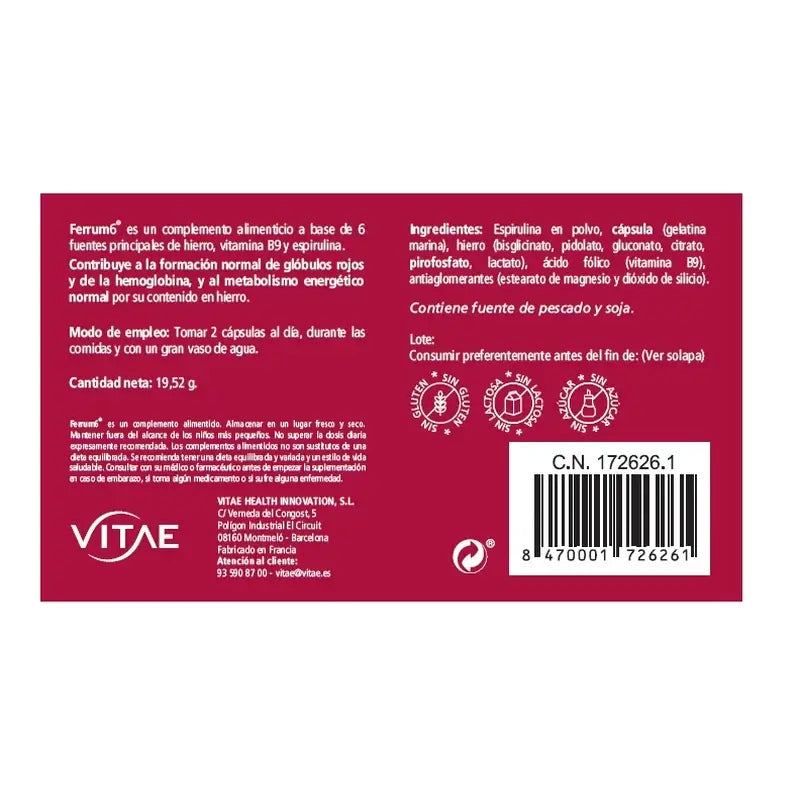 VITAE Ferrum6, 60 capsule