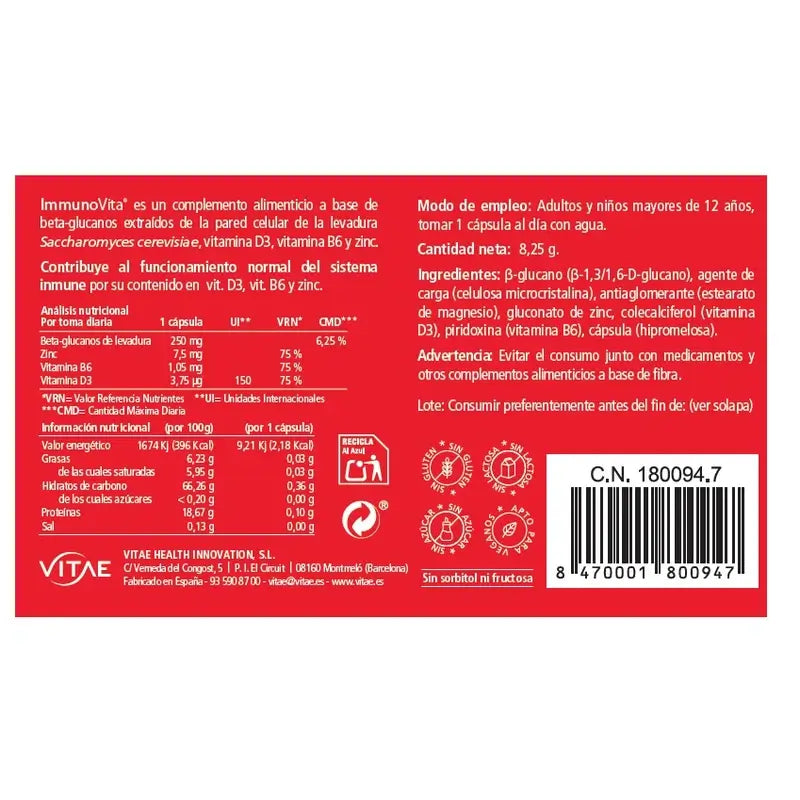 VITAE Immunovita, 15 capsule
