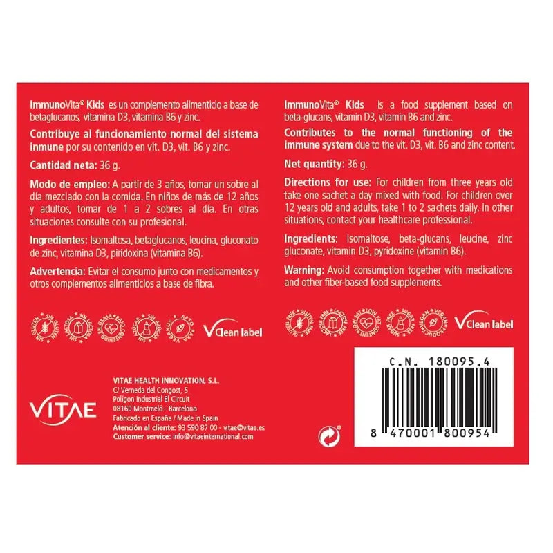 VITAE Immunovita Kids, 30 bustine