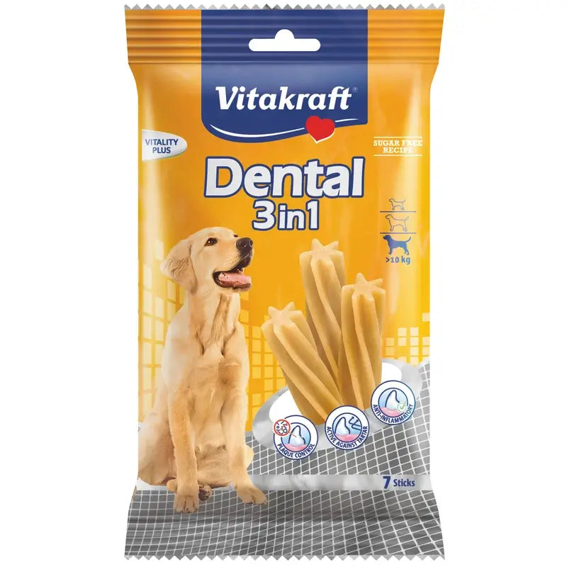 Vitakraft Dental 3 in 1 per cani di taglia media 12x180 grammi