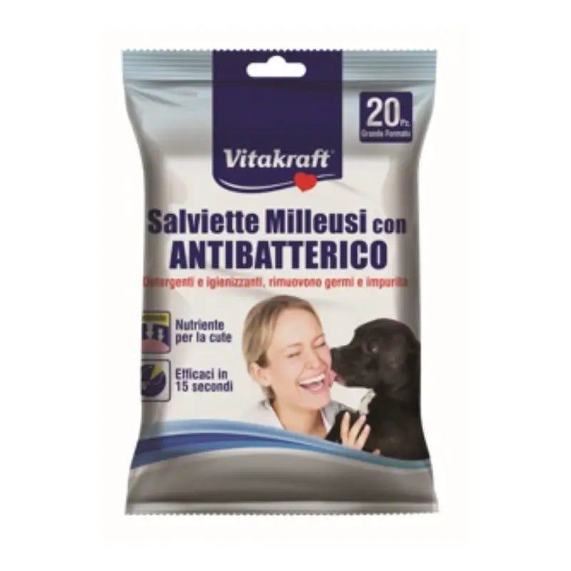 Vitakraft Salviette antibatteriche multiuso, 20 pezzi