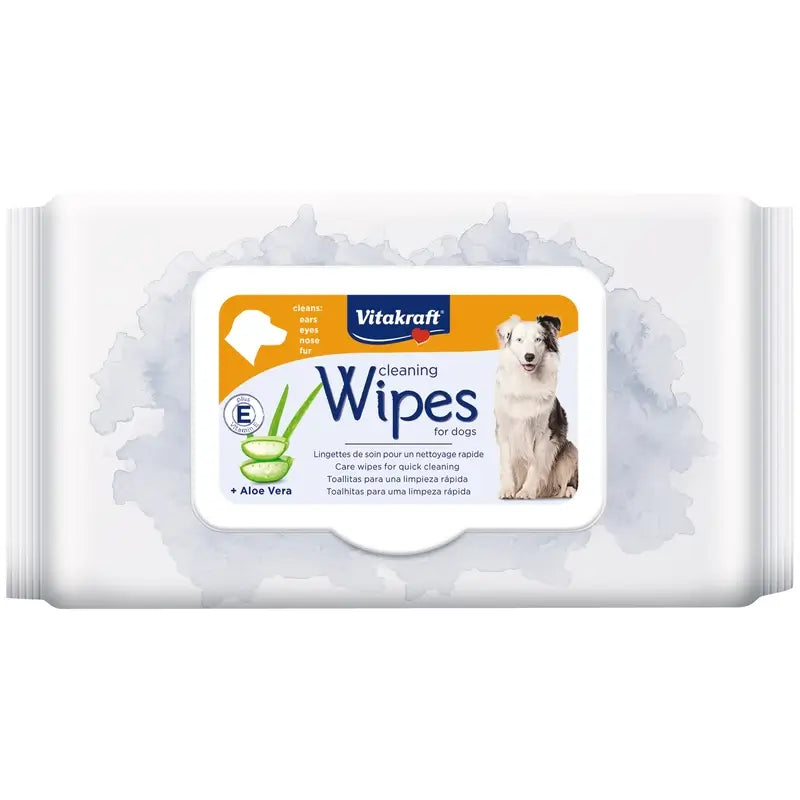Vitakraft Salviette igieniche all'aloe vera per cani, 100 pezzi, 1 confezione