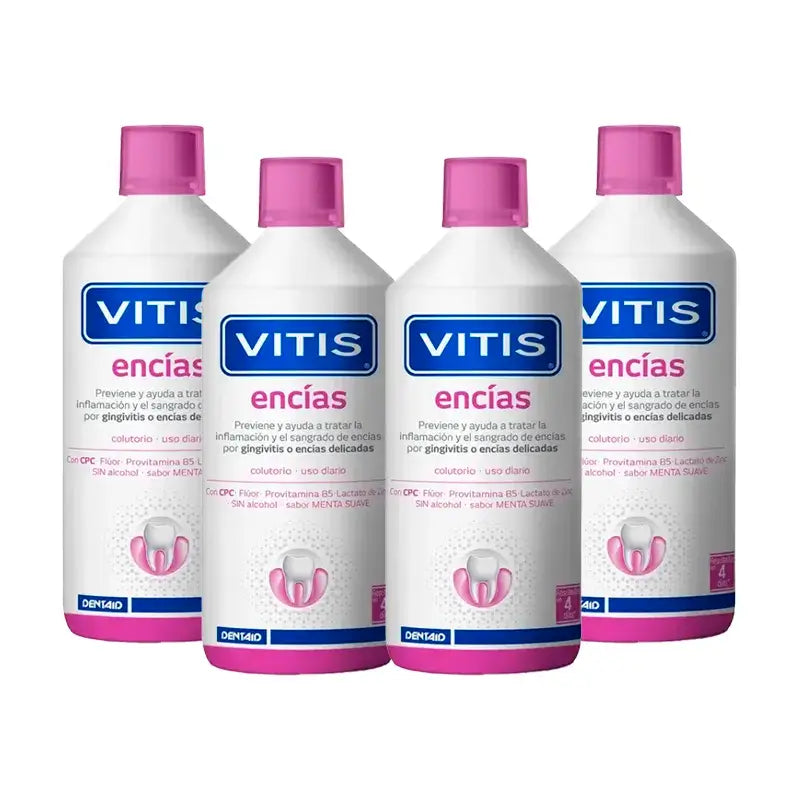 VITIS Collutorio gengivale, confezione da 4 x 1 litro
