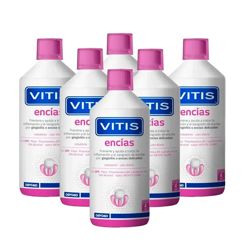 VITIS Collutorio gengivale, confezione da 6 x 1 litro