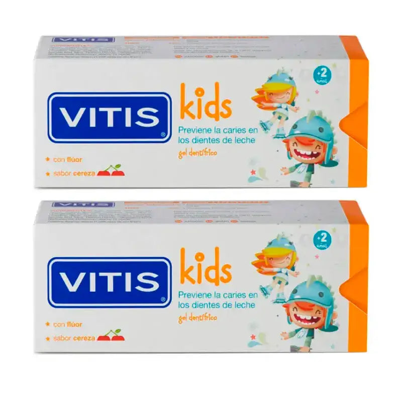 VITIS Kids Dentifricio Gel Confezione 2 x 50 ml