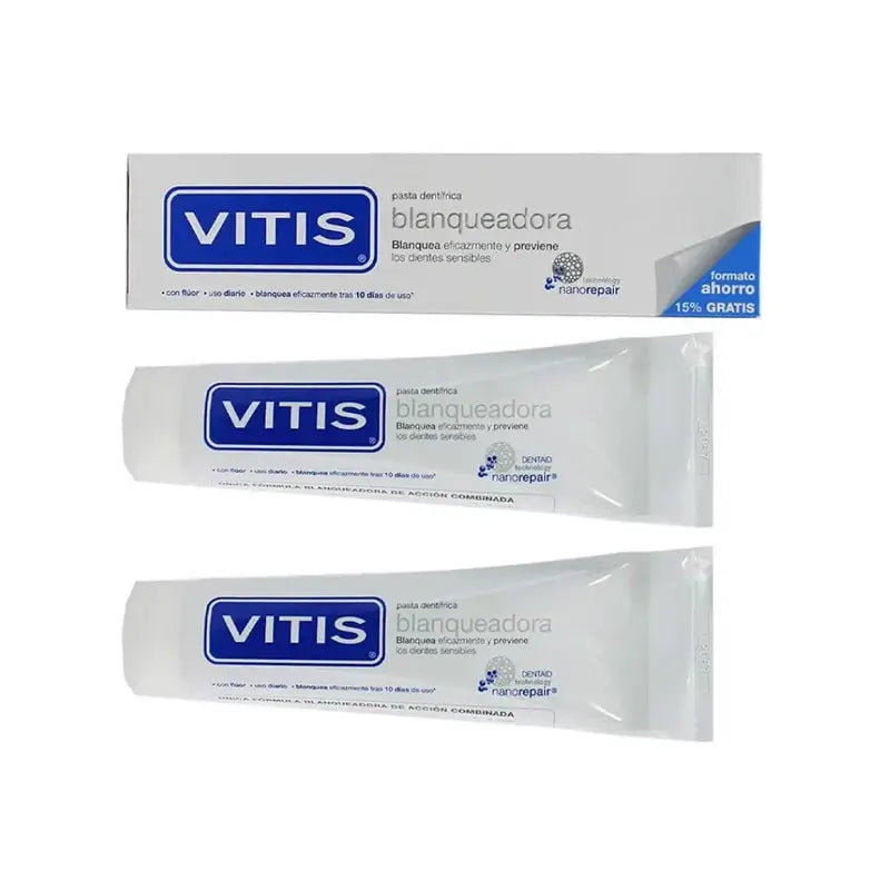 Vitis Dentifricio sbiancante 150 Ml, 2 unità